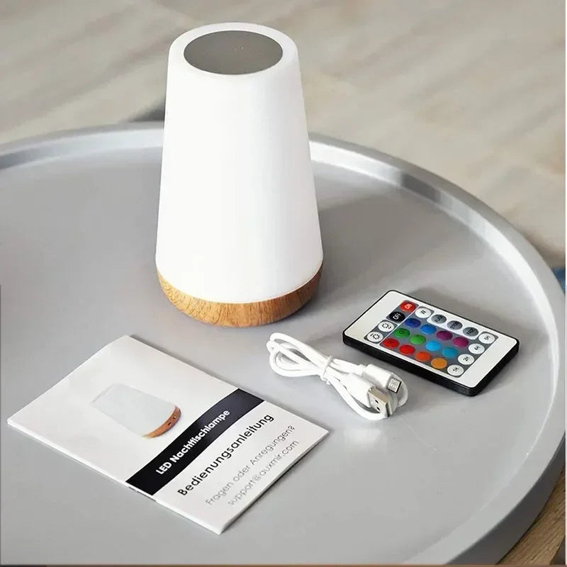 13 Color changing night light remote control touch USB charging RGB night lamp adjustable bedroom bedside atmosphere desk light