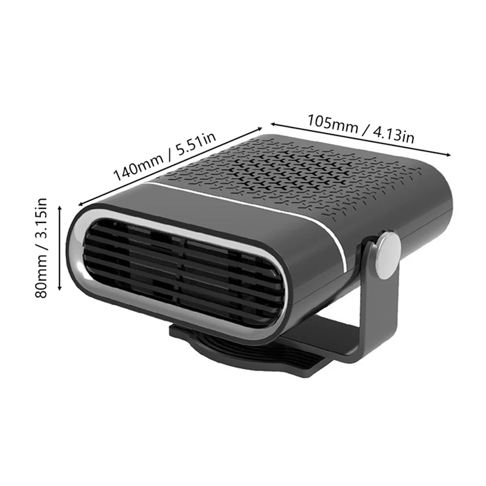 12V/24V Portable Car Heater Fan Fast Heating Window Windshield Defogging Defrosting Electric Heating Fan Car Anti-Fog Heater