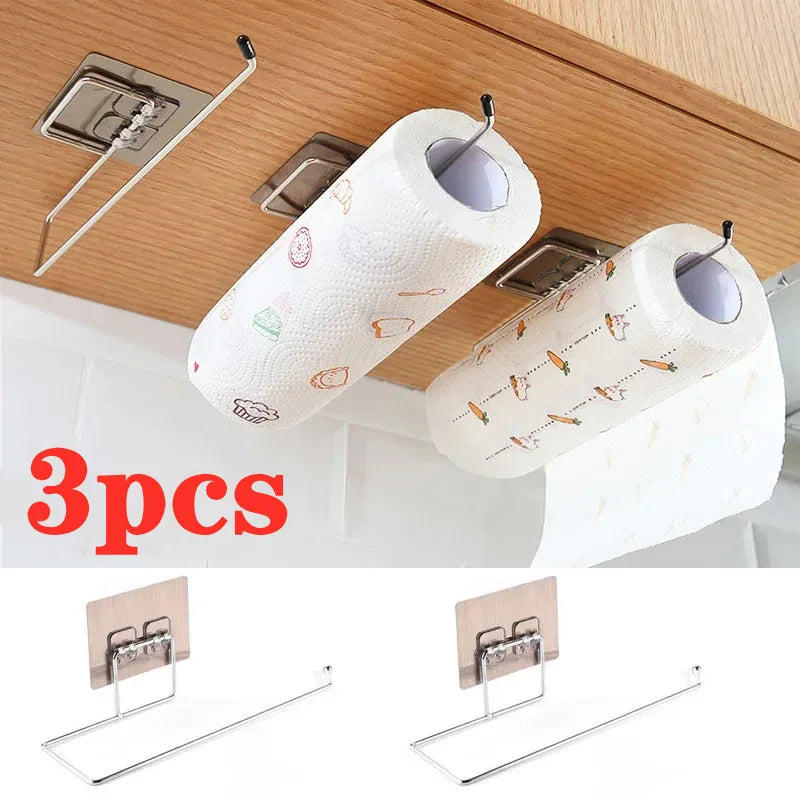 1/2/3pcs Hanging Toilet Paper Holder Roll Paper Holder Bathroom Towel Rack Stand Kitchen Stand Paper Rack Home Storage Racks