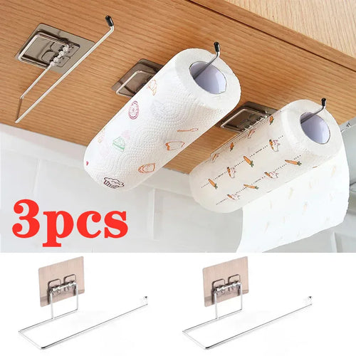 1/2/3pcs Hanging Toilet Paper Holder Roll Paper Holder Bathroom Towel Rack Stand Kitchen Stand Paper Rack Home Storage Racks