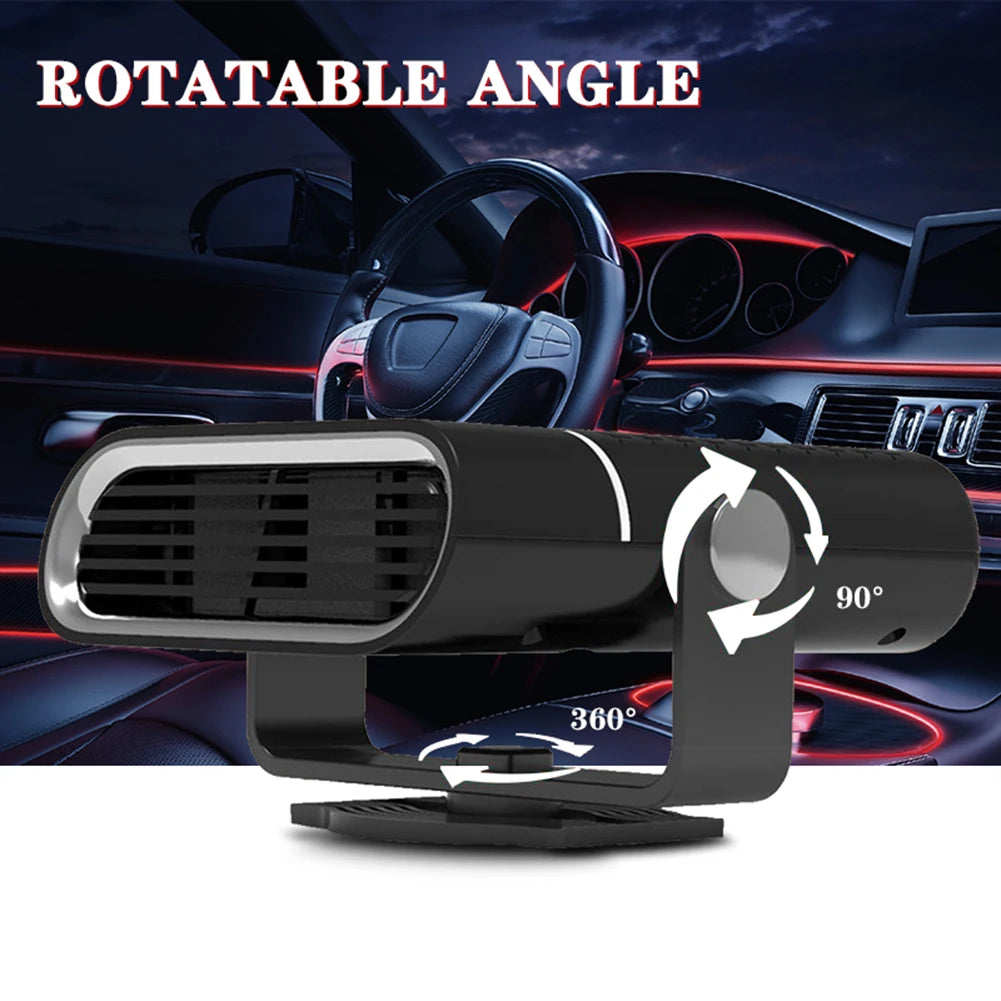12V/24V Portable Car Heater Fan Fast Heating Window Windshield Defogging Defrosting Electric Heating Fan Car Anti-Fog Heater